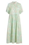 Papinelle Bridget Cotton Sateen Nightgown In Mint