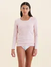 Papinelle Milla Ribbed Shelf Bra T-shirt In  Pink