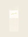 Papinelle Cable Cotton Socks In Ecru