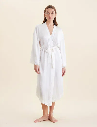 PAPINELLE CAMILLE SILK LACE MAXI ROBE