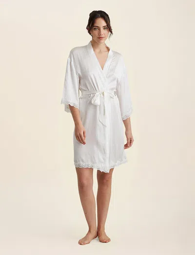 PAPINELLE CAMILLE SILK LACE SHORT ROBE