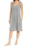 Papinelle Caty Soft Pleat Nightgown In Gray