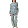 Papinelle Cheri Blossom Full Length Pj Set In Moss