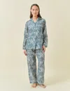 Papinelle Cheri Blossom Full Length Pj Set In Moss