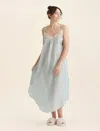 Papinelle Cheri Blossom Lace Front Maxi Nightgown In Sage