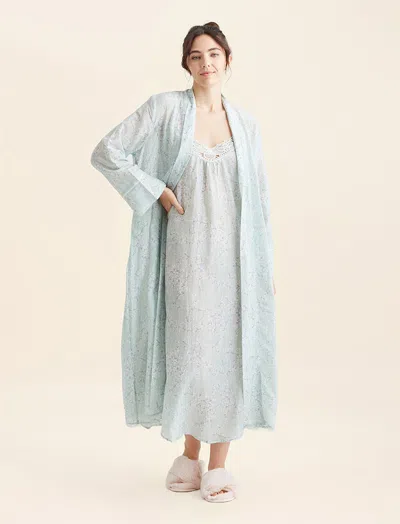 Papinelle Cheri Blossom Maxi Robe In Blue