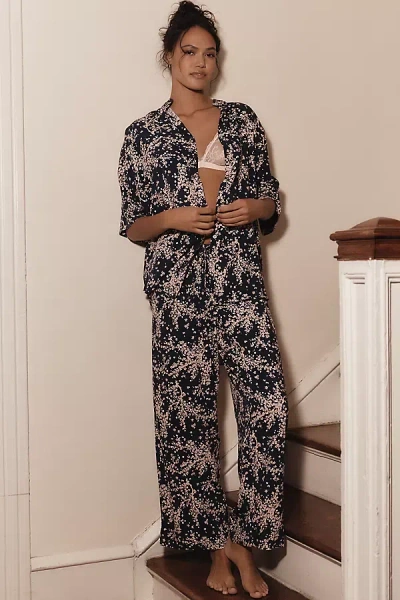 Papinelle Cheri Blossom Pajama Set In Blue