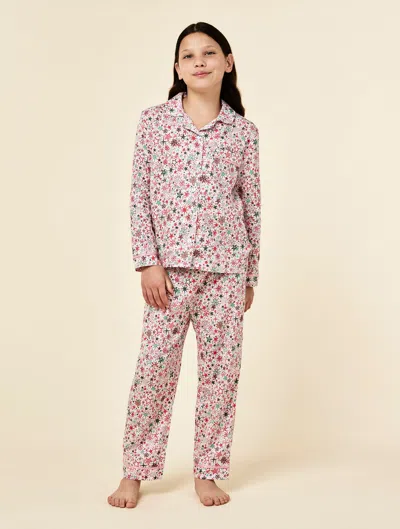 Papinelle Christmas Stars Kids Full Length Pj Set In Multi