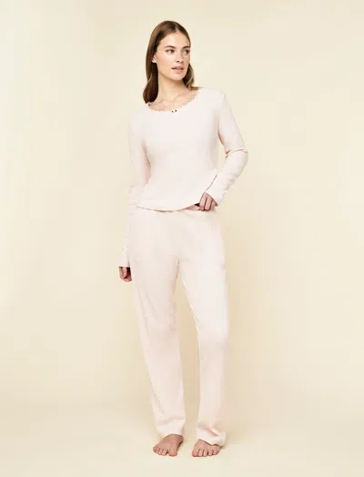 Papinelle Claire Soft Cotton Waffle Pj Set In Pink