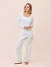 Papinelle Claire Soft Cotton Waffle Pj Set In White