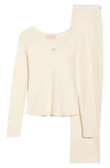Papinelle Claire Waffle Knit Pajamas In Neutral