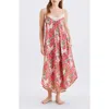 Papinelle Clara Lace Trim Cotton Voile Nightgown In Multi