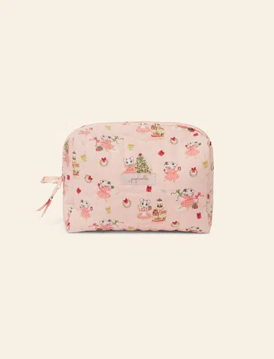 Papinelle Claris The Mouse Quilted Cos Bag In Pink