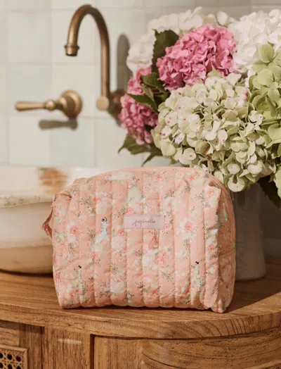 Papinelle Claris The Mouse Quilted Cos Bag In Pink
