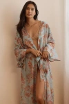 Papinelle Coco Long-sleeve Maxi Robe In Blue