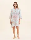 Papinelle Coco Resort Linen Nightshirt In Multi
