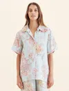 Papinelle Coco Resort Linen Short Sleeve Shirt In Eggshell
