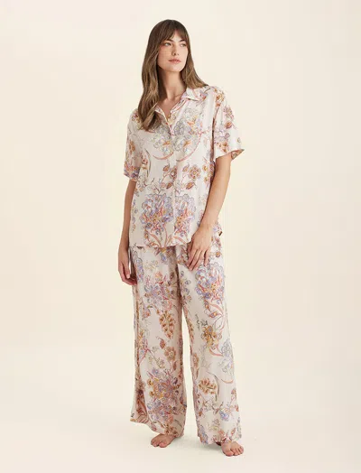 Papinelle Coco Short Sleeve Full Length Pj Set In Multi