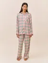 Papinelle Comfy Plaid Full Length Pj Set In Multi