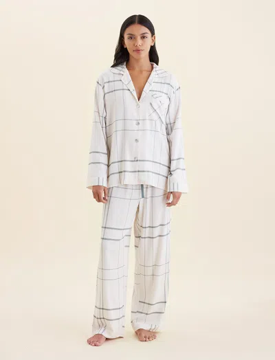 Papinelle Comfy Plaid Pj In Almond