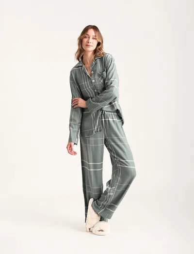 Papinelle Comfy Plaid Pj In Alpine