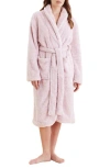 Papinelle Cosy Plush Mid Length Robe In Pink