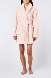 Papinelle Cosy Short Plush Robe In Pink