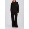 Papinelle Cotton & Cashmere Crewneck Pajama Top In Black