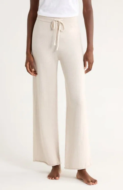 Papinelle Cotton & Cashmere Straight Leg Pajama Pants In Neutral