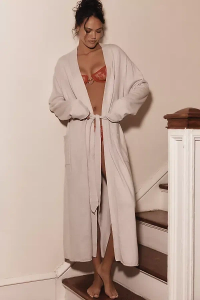 Papinelle Cotton Cashmere Robe In White