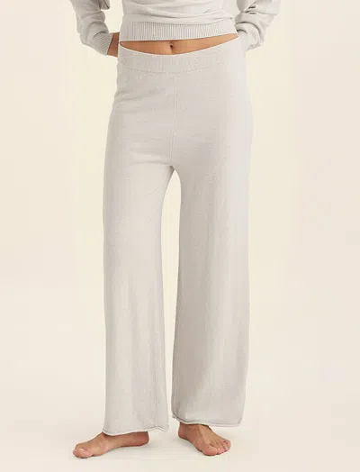 Papinelle Cotton Cashmere Straight Leg Pant In White