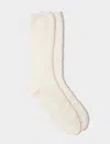 Papinelle Cozy Bed Socks In Ecru