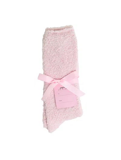 Papinelle Cozy Bed Socks In Musk In Pink