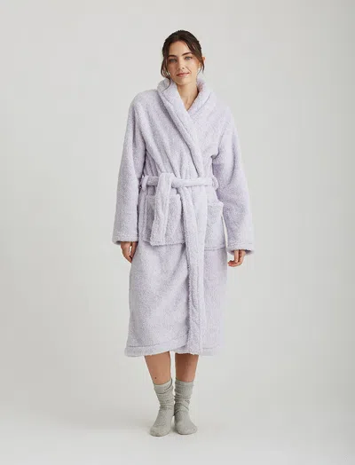 Papinelle Cozy Plush Mid-length Robe In Lilac