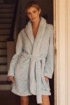 Papinelle Cozy Short Plush Robe In Multi