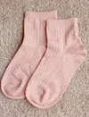 Papinelle Crew Ribbed Socks In  Pink