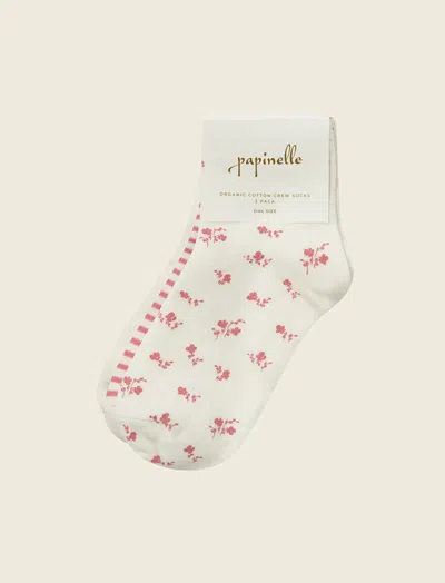 Papinelle Crew Sock - 3 Pack Multi