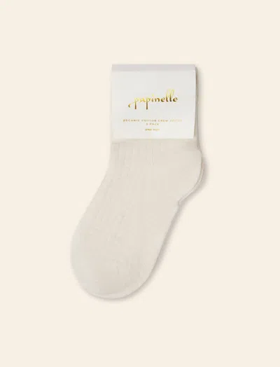 Papinelle Crew Sock - 3 Pack Multi In Sand