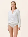 Papinelle Crochet Soft Cotton Cardi In White