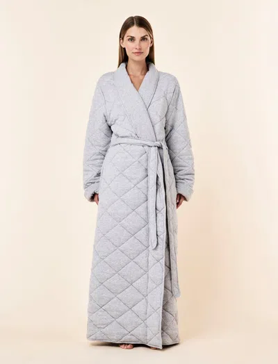 Papinelle Cuddle Puffa Maxi Robe In Gray
