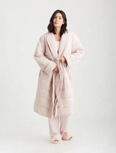 Papinelle Cuddle Puffa Midi Robe In Neutral