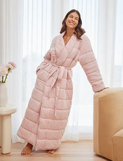 Papinelle Cuddle Puffer Maxi Robe In Pink