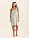 Papinelle Delphine Strappy Cotton Sateen Nightgown In White