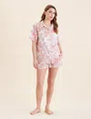 Papinelle Ella Boxer Pj Set In Strawberry Ice