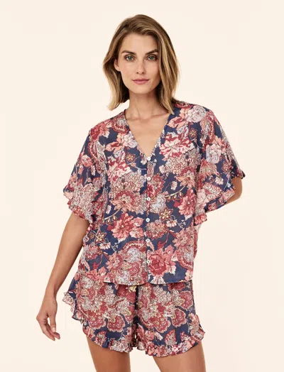 Papinelle Ella Frill Boxer Pj Set In Pink