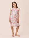 Papinelle Ella Girls Flutter Nightgown In Strawberry Ice