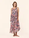 Papinelle Ella Panel Front Maxi Nightgown In Multi