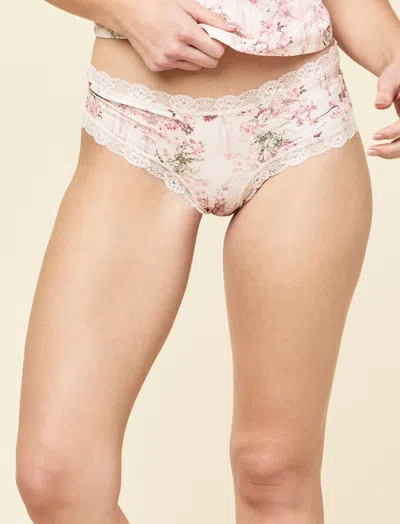 Papinelle Ellie Lace Trim Boyshort Pantie In Pink