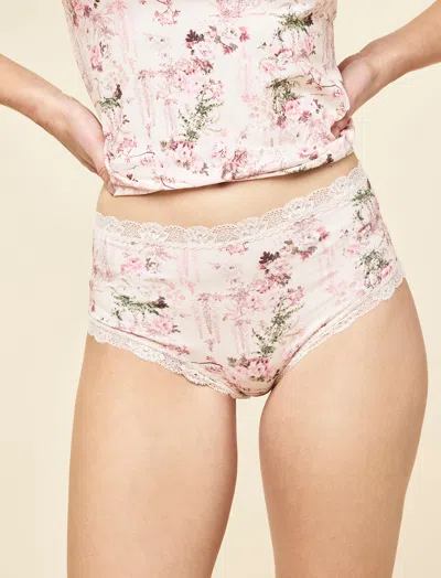 Papinelle Ellie Lace Trim Highrise Pantie In Pink
