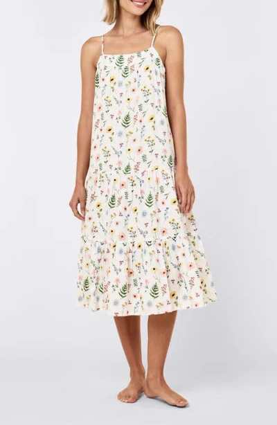 Papinelle Elodie Tiered Strappy Nightgown In Multi